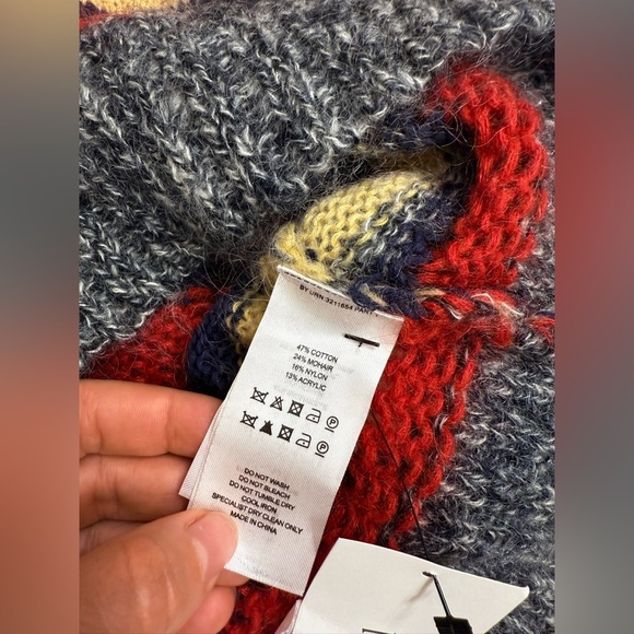 Alexa Chung Sweater Womens Striped Mohair Blend Oversized Long Sleeve Pullover S - Picture 8 of 10